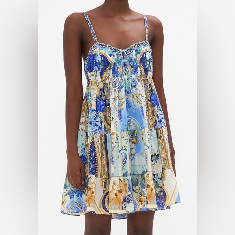 Camilla bust tiered mini dress